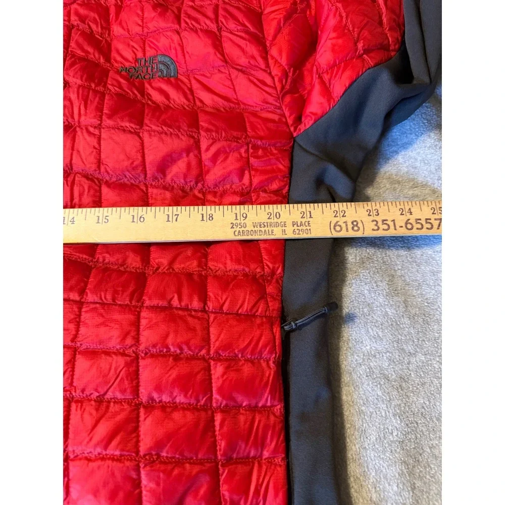 The North Face Thermoball Hybrid Jacket Mens XL Red Quilted Insulated Puffer